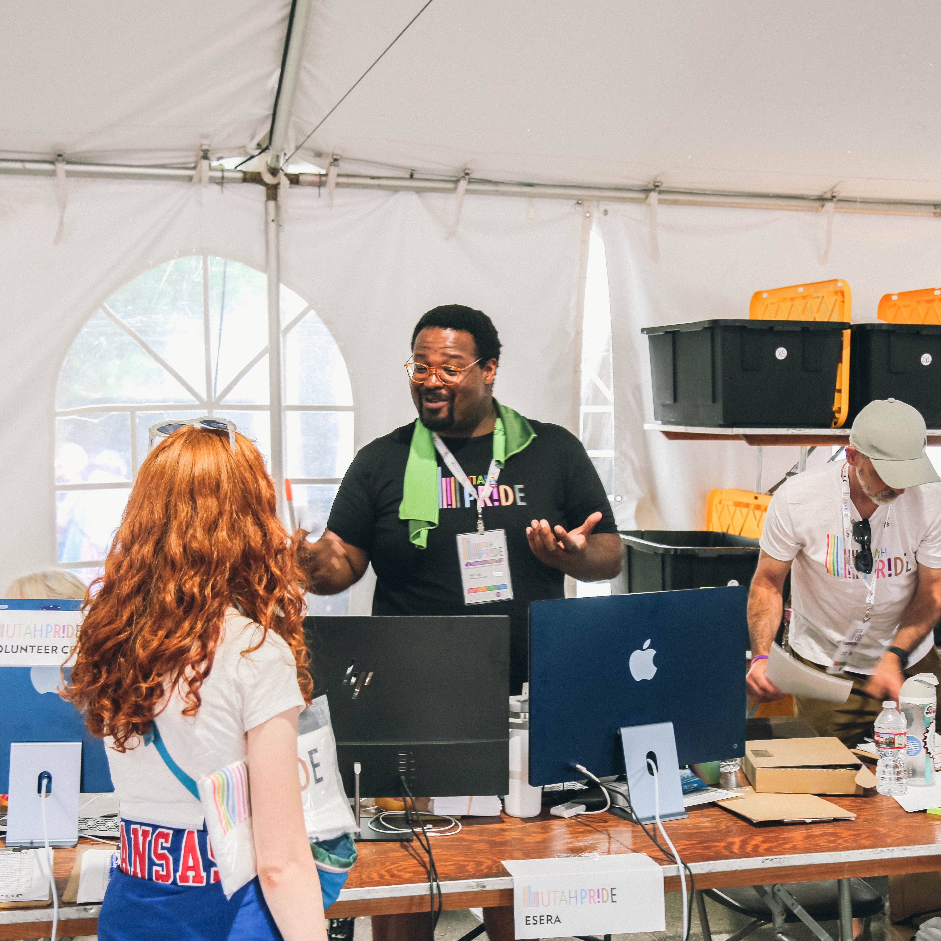 Utah Pride staff talking
